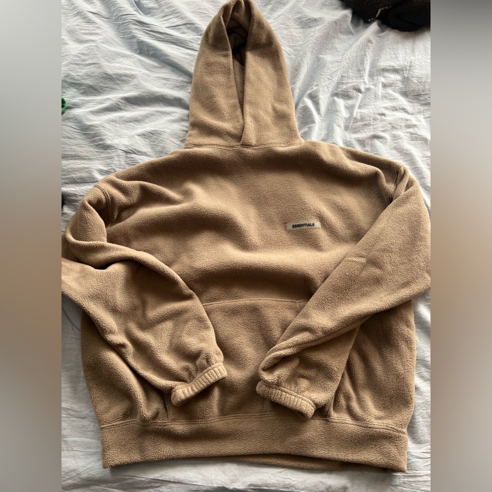 Essentials Fear of God Tan Fleece Hoodie
